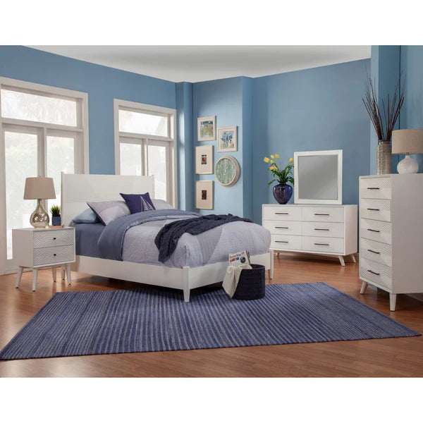 Tranquility White Nightstand - Modern and Functional Bedroom Storage