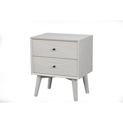 Tranquility White Nightstand - Modern and Functional Bedroom Storage