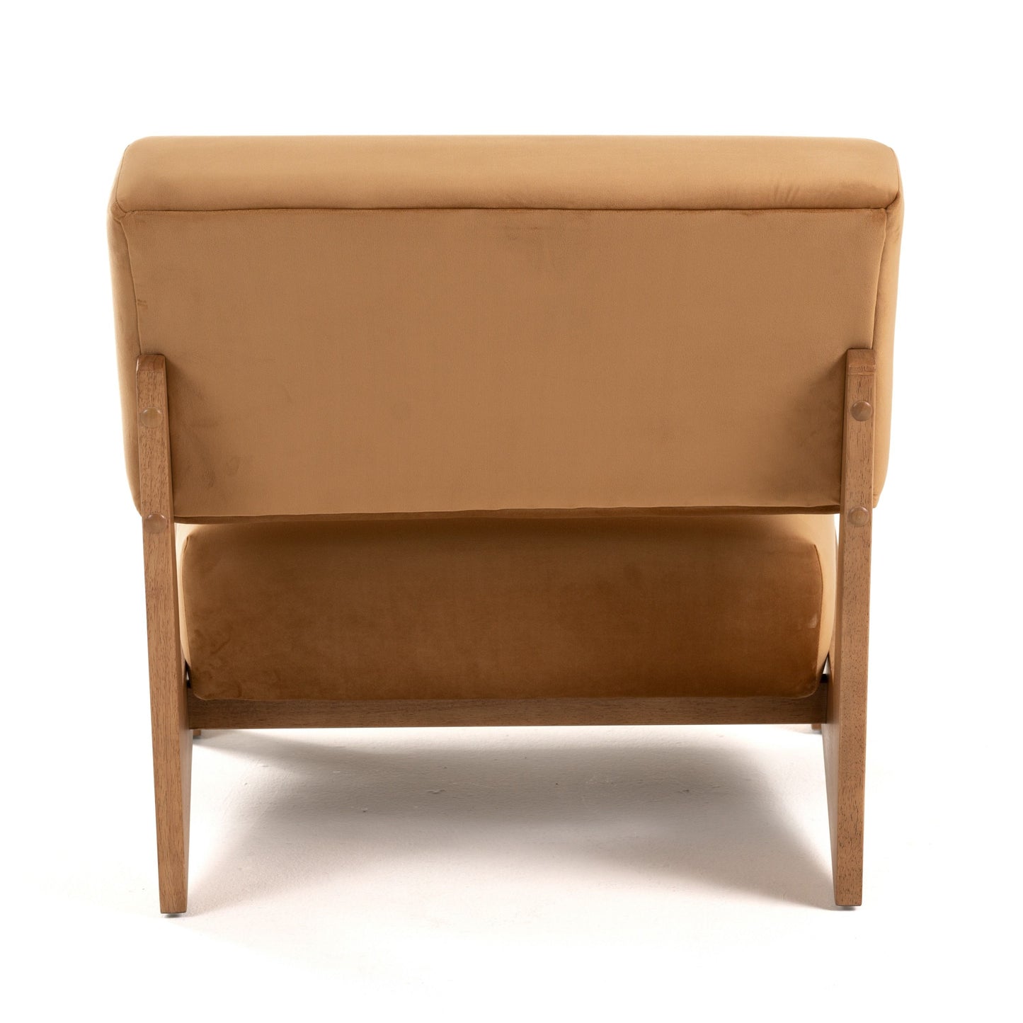 Tucker Camel Velvet Chestnut Accent Chair