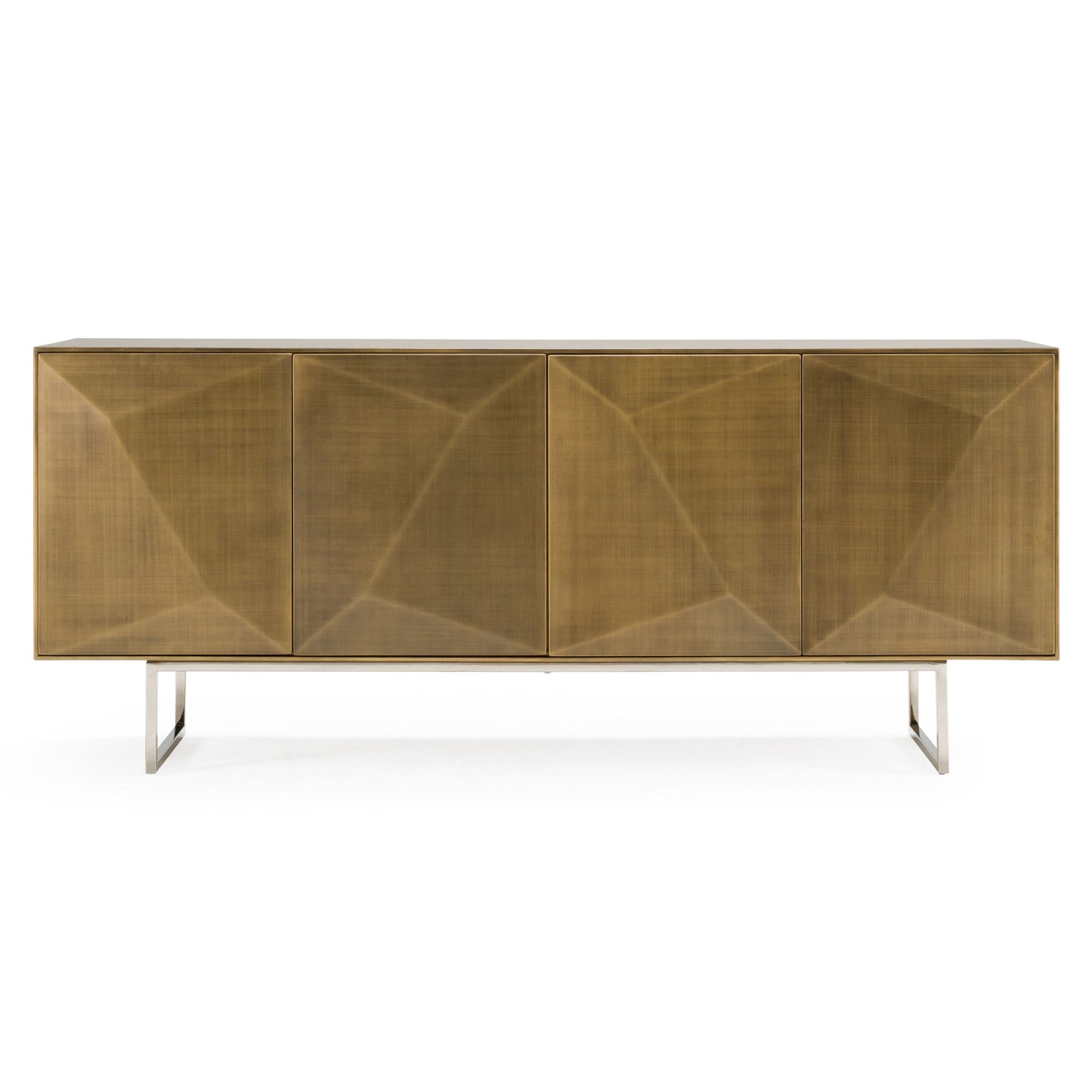 Vanguard Buffet Antique Brass Finish with Geometric