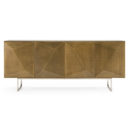 Vanguard Buffet Antique Brass Finish with Geometric