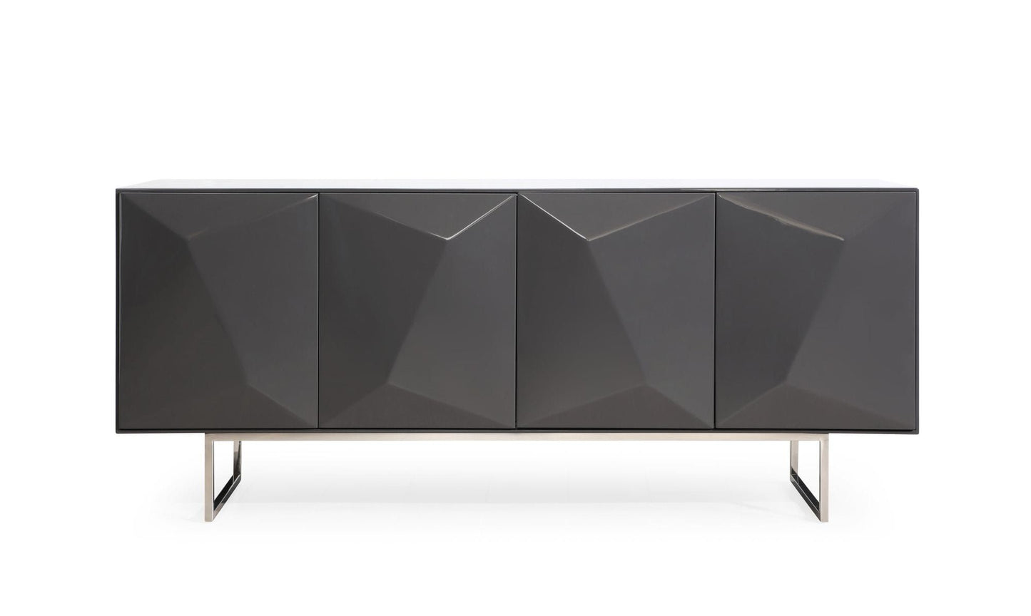 Vanguard Dark Grey High Gloss Buffet