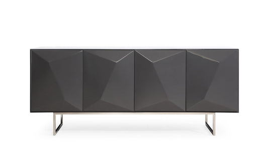 Vanguard Dark Grey High Gloss Buffet