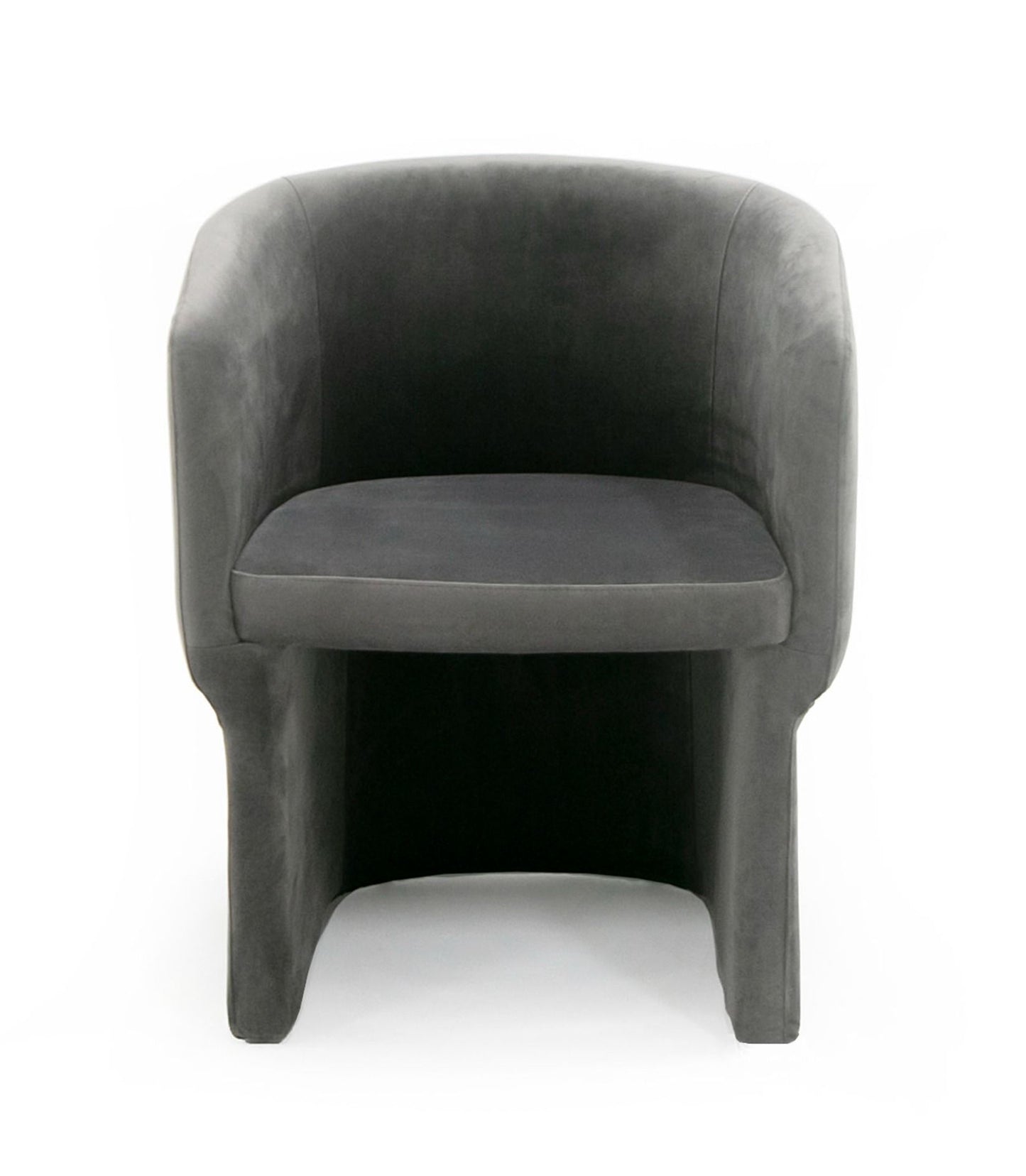 Modrest Vassar - Modern Grey Velvet Dining Chair