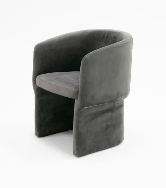 Modrest Vassar - Modern Grey Velvet Dining Chair