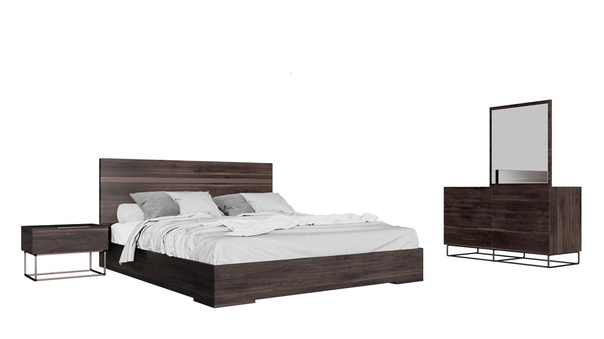 Benzon Italian Dark Rovere Platform bed