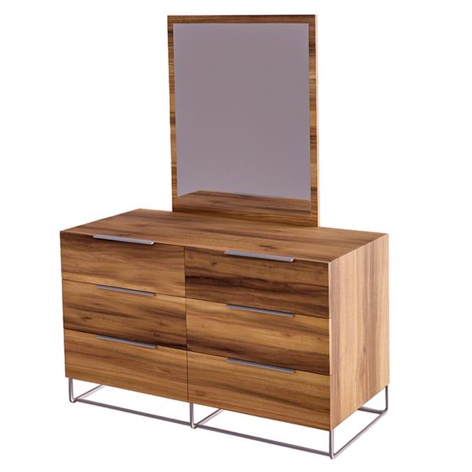 Lorenzo Italian Light Oak Dresser with 6 Soft-Closing Drawers