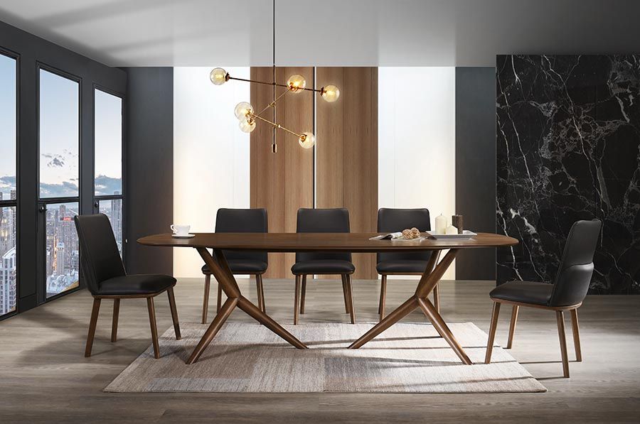 Utah Walnut Rectangular Dining Table