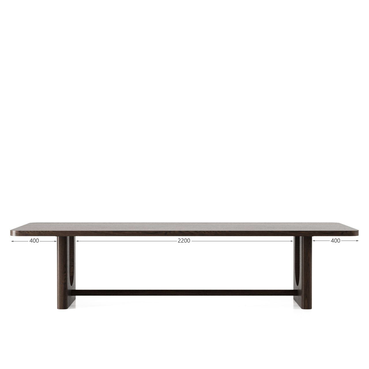 Modrest Walz - Modern Brown Oak Rectangular Dining Table