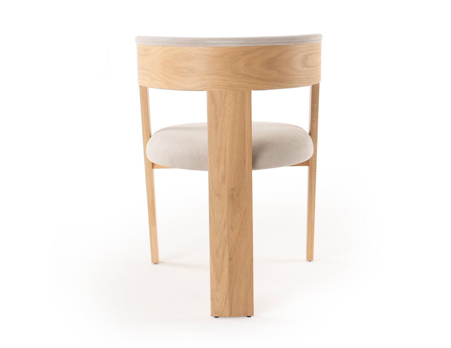 Modrest Washington - Modern Cream Velvet + Natural Oak Dining Chair (Set of 2)