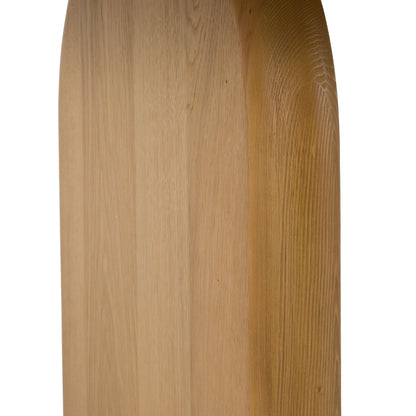 Weaver Modern Oak Rectangular Dining Table with Double Pedestal Base