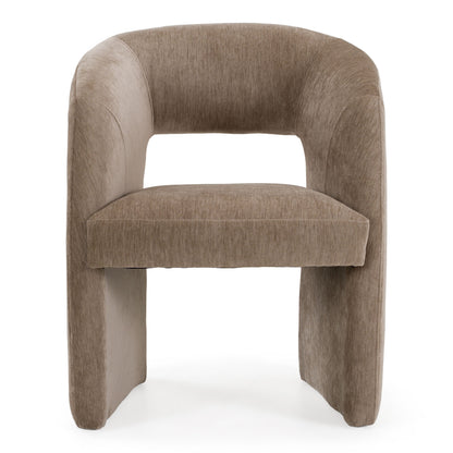 Weaver Modern Tan Fabric Upholstered Dining Arm Chair