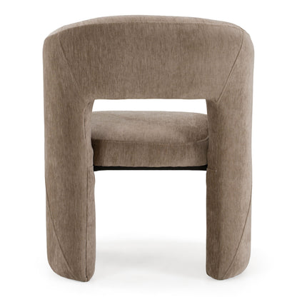 Weaver Modern Tan Fabric Upholstered Dining Arm Chair