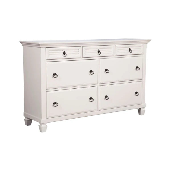 Winchester White 7 Drawer Dresser - Classic Elegance with Ample Storage