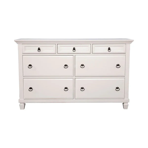 Winchester White 7 Drawer Dresser - Classic Elegance with Ample Storage