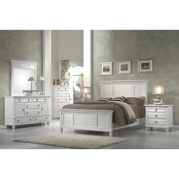 Winchester White Nightstand - Classic Design with Functional Storage