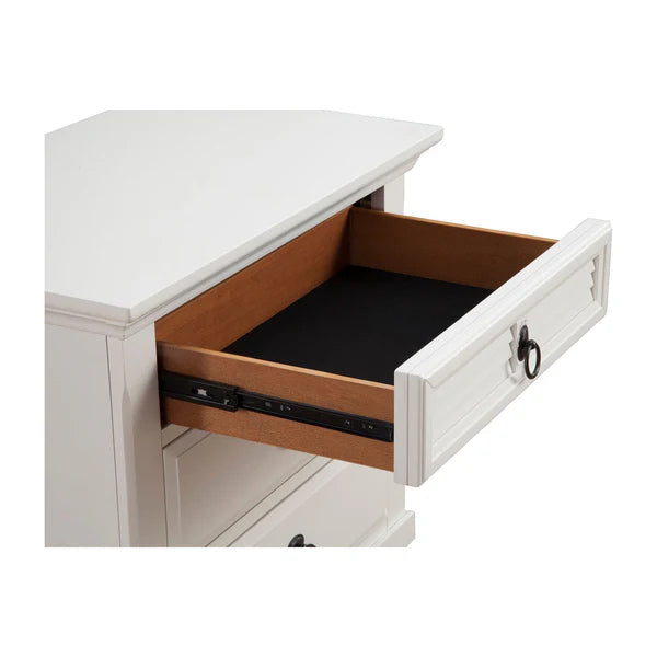 Winchester White Nightstand - Classic Design with Functional Storage