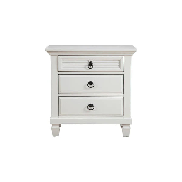 Winchester White Nightstand - Classic Design with Functional Storage