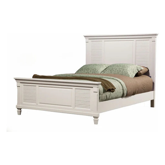 Winchester White Shutter Panel Bed - Classic Elegance with Coastal Charm