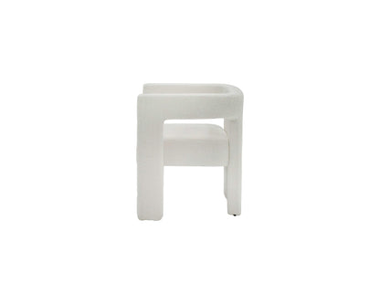 Modrest Drea Dining Chair – Modern White Fabric Design for Sleek Dining Spaces