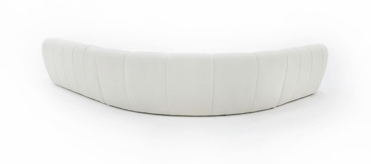 Divani Casa Yolonda - Off-White Fabric Sectional Sofa