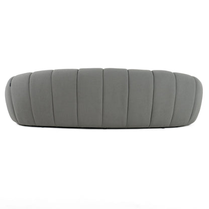 Divani Casa Yolonda Modern Curved Light Grey Fabric Sofa - Stylish and Comfortable Seating for Your Living Room