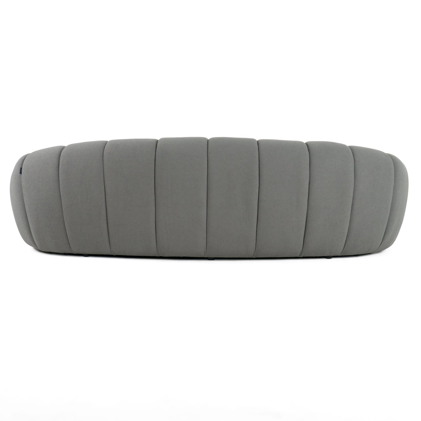 Divani Casa Yolonda Modern Curved Light Grey Fabric Loveseat - Chic and Cozy Seating for Your Living Room