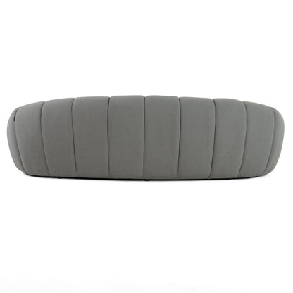 Divani Casa Yolonda Modern Curved Light Grey Fabric Loveseat - Chic and Cozy Seating for Your Living Room