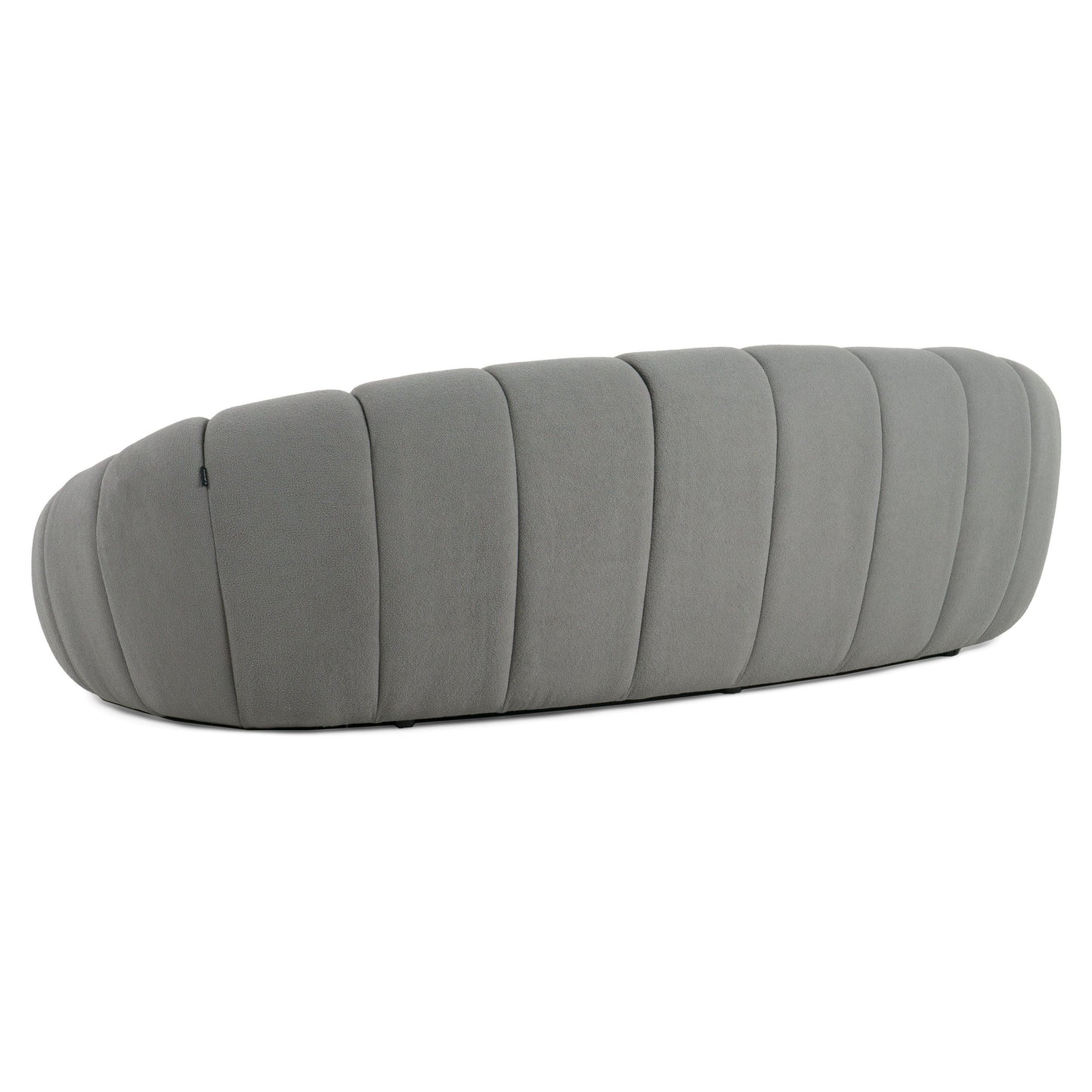 Divani Casa Yolonda Modern Curved Light Grey Fabric Loveseat - Chic and Cozy Seating for Your Living Room