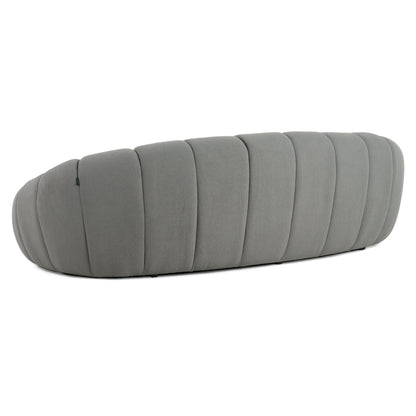 Divani Casa Yolonda Modern Curved Light Grey Fabric Loveseat - Chic and Cozy Seating for Your Living Room