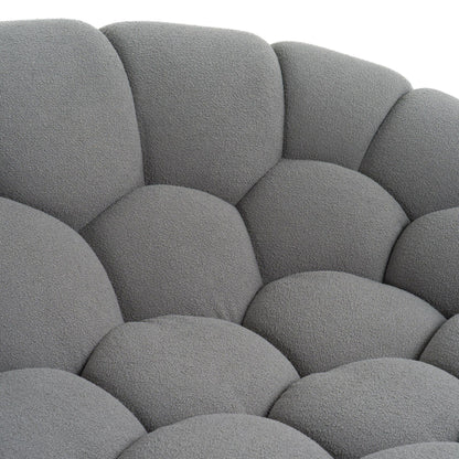 Divani Casa Yolonda Modern Curved Light Grey Fabric Loveseat - Chic and Cozy Seating for Your Living Room