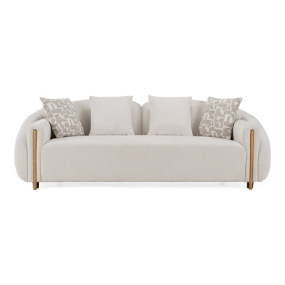 Yorba Modern Beige Fabric Loveseat
