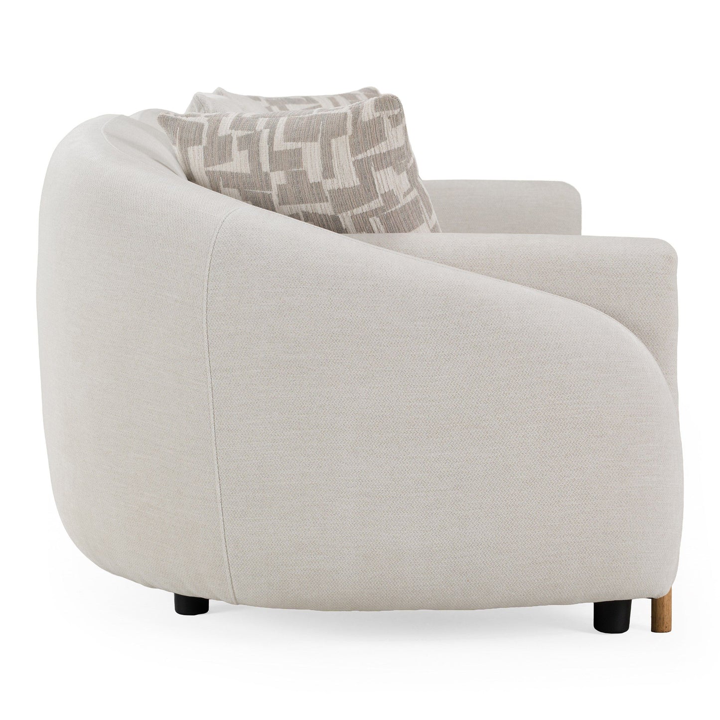 Yorba Modern Beige Fabric Loveseat