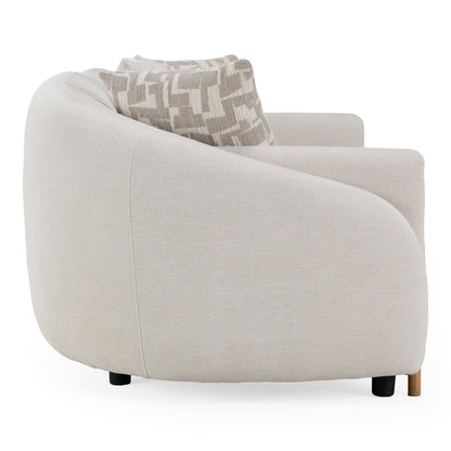 Yorba Modern Beige Fabric Loveseat