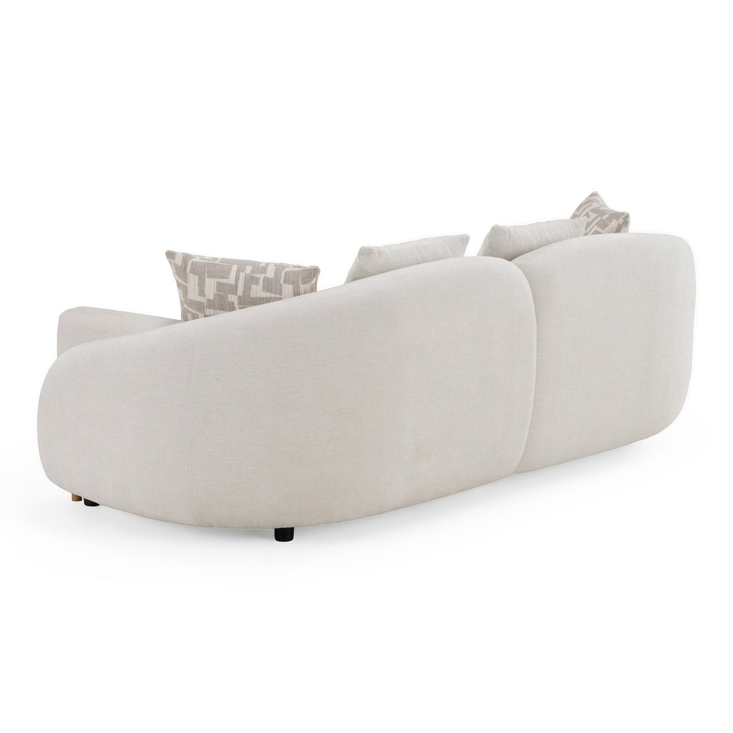 Yorba Modern Beige Fabric Loveseat