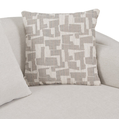 Yorba Modern Beige Fabric Loveseat