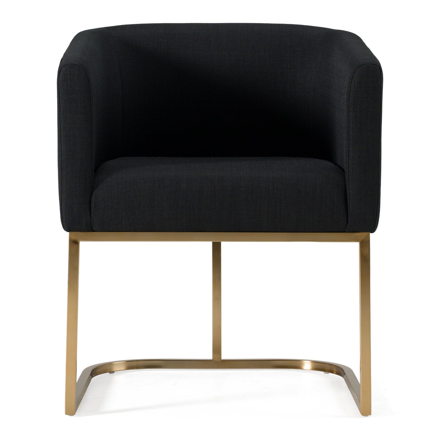 Yukon Black and Antique Brass Dining Chair