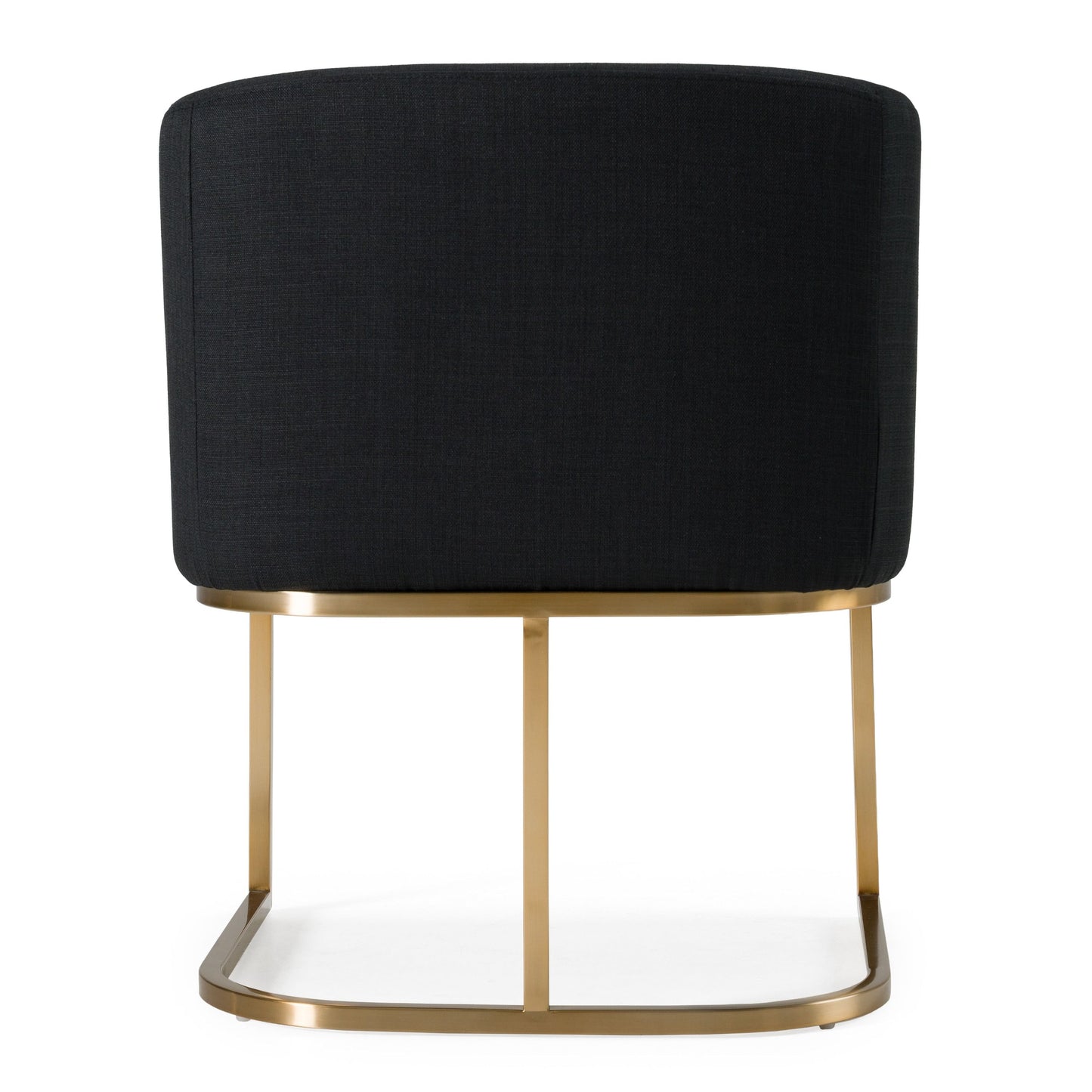 Yukon Black and Antique Brass Dining Chair
