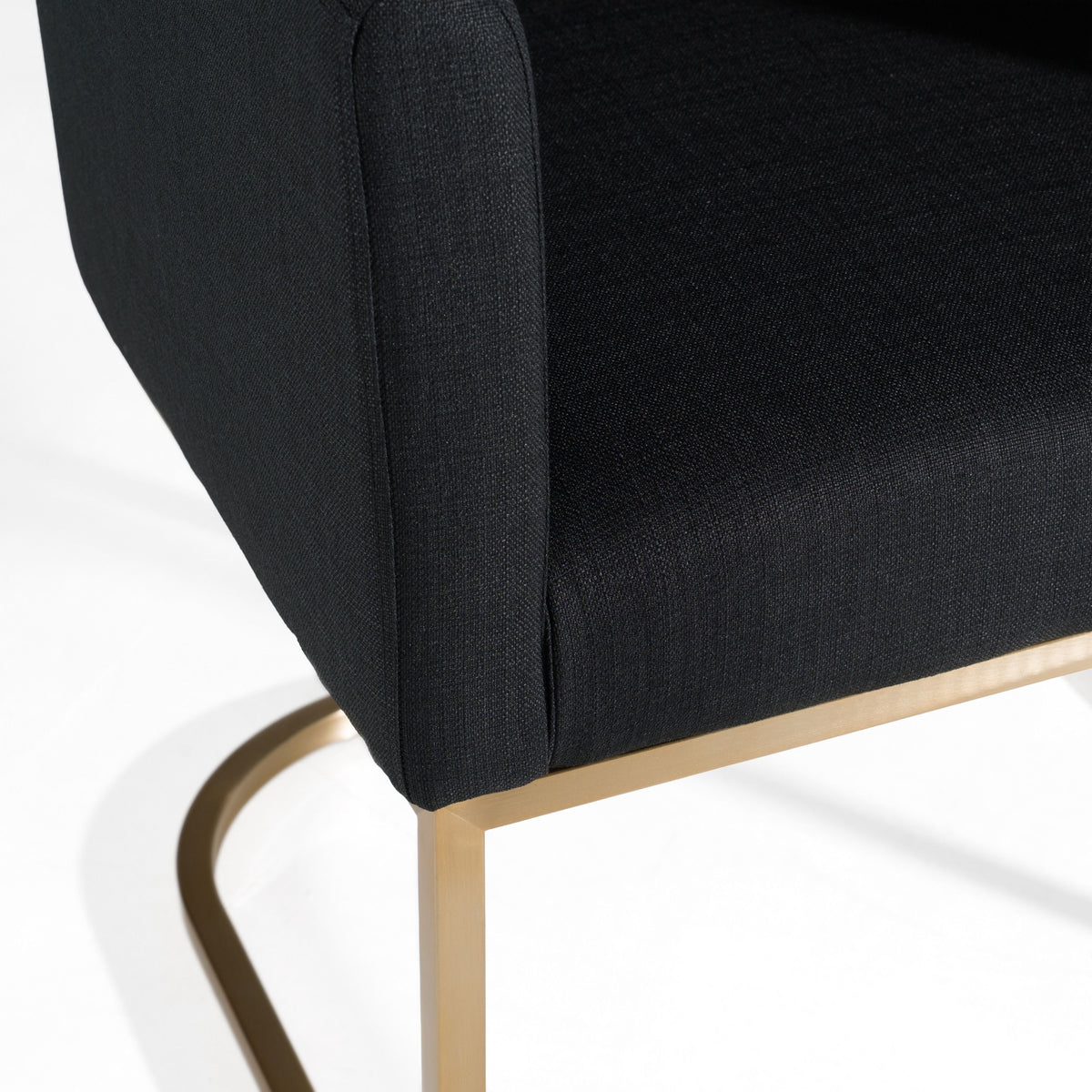 Yukon Black and Antique Brass Dining Chair