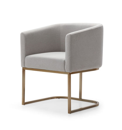 Modrest Yukon - Modern Light Grey Fabric Dining Chair