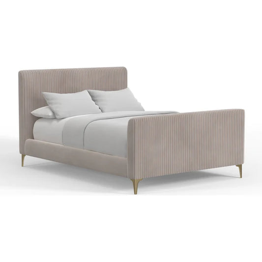 Zaldy Light Grey Platform Bed - Sleek Modern Design with Minimalist Appeal