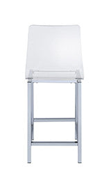 Counter Height Stools Chrome And Clear Acrylic (Set Of 2)