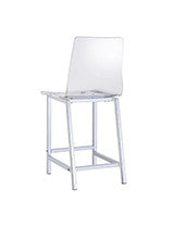 Counter Height Stools Chrome And Clear Acrylic (Set Of 2)