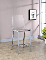 Counter Height Stools Chrome And Clear Acrylic (Set Of 2)