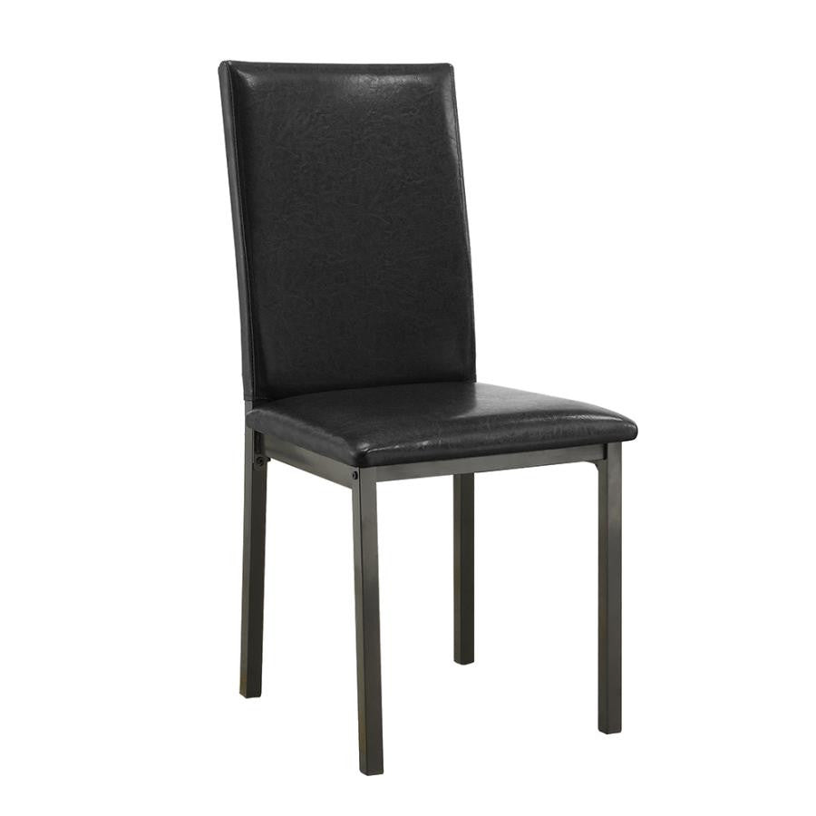 Garza Black Upholstered Side Dining Chair  (Set of 2)