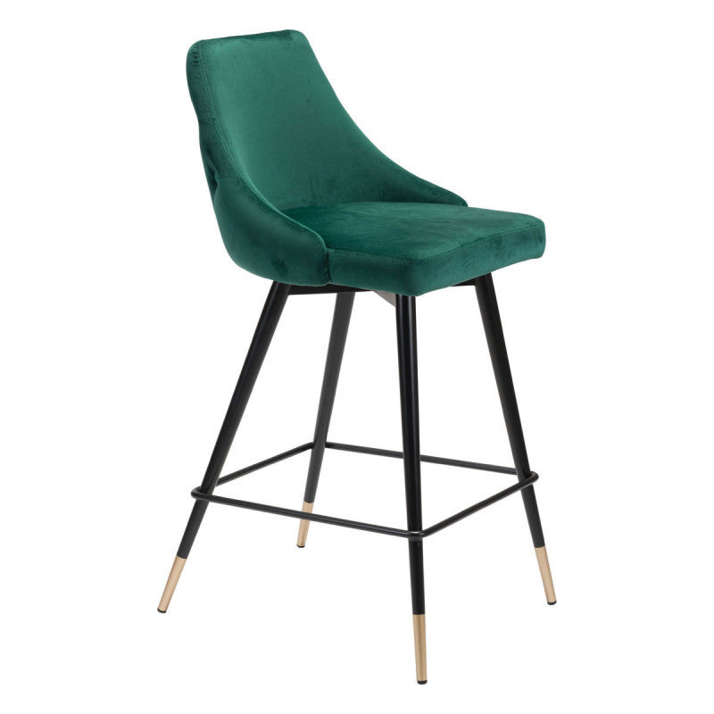 Piccolo Counter Chair Green Velvet