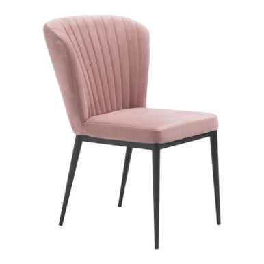 Tolivere Dining Chair Pink Velvet Set of 2