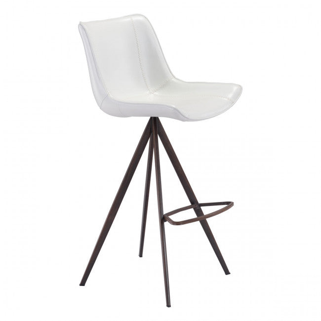 Aki Bar Chair White & Walnut- Set of 2