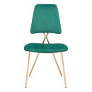 Chloe Dining Chair Green & Gold - Set of 2