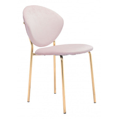 Clyde Dining Chair Pink & Gold  Set of 2